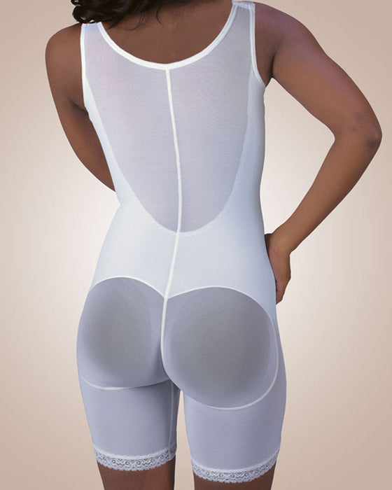 Design Veronique Zippered Mid-Thigh Molded Buttocks High-Back Girdle with Bra