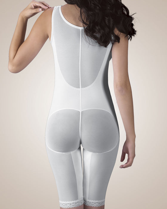 Design Veronique Zippered Above-Knee Molded Buttocks High-Back Girdle with Bra