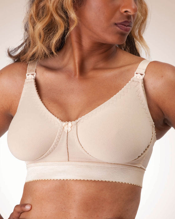 Design Veronique Wireless Contouring Support Bra with Self-Adjusting Quick-Release Drop Cups