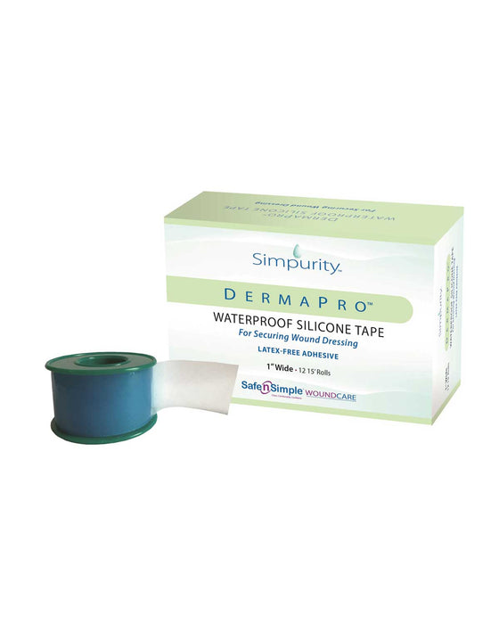 Safe n Simple DermaPro Silicone Waterproof Scar Tape 1" x 15'  (1 Roll)