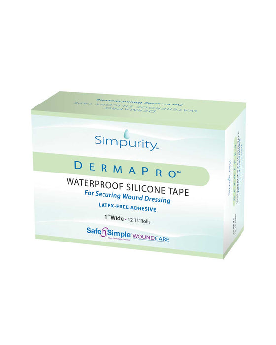 Safe n Simple DermaPro Silicone Waterproof Scar Tape 1" x 15'  (1 Roll)